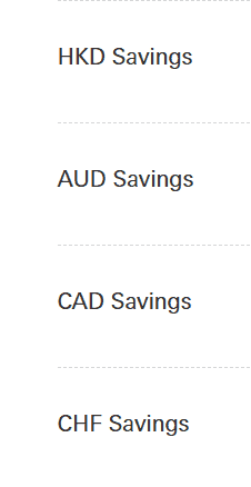 HSBC通貨管理画面1